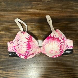 Juicy Couture Vibrant Pink Tie-Dye Bra